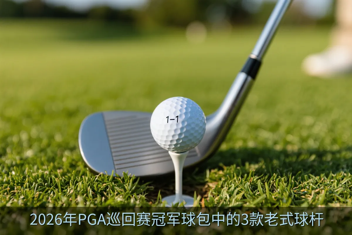 高尔夫一号木与球座上的高尔夫球