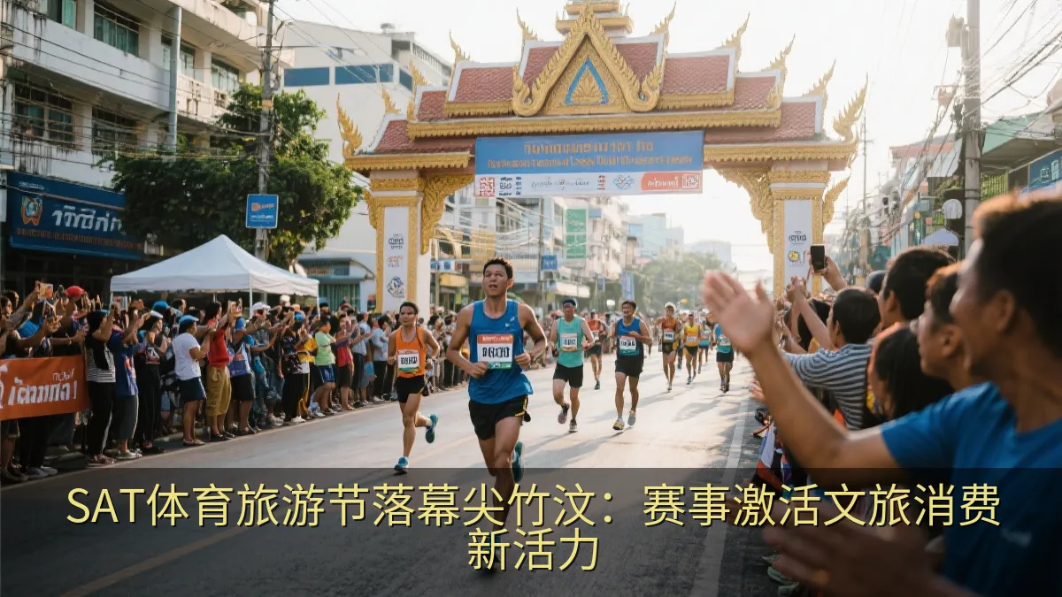 体育旅游节中的跑步与城市风光